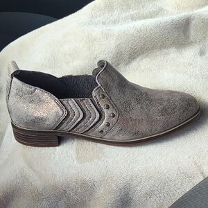 Clarks Metallic Silver Loafers